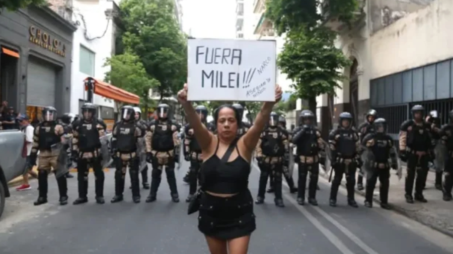 Protestas en contra fr Milei