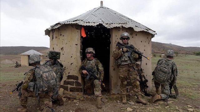 Soldados estadounidenses en un ejercicio de entrenamiento en Àfrica