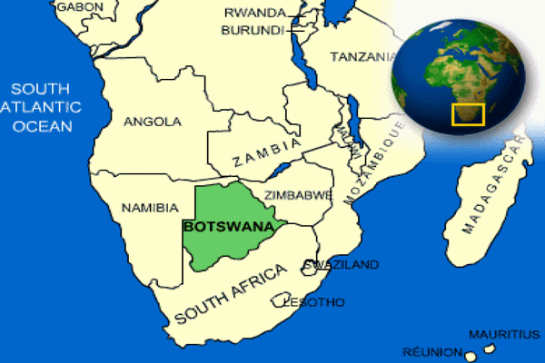 Ubicación geográfica de Botswana