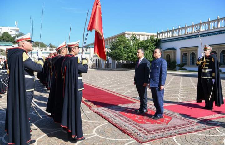 Ceremonia - Presentación de cartas credenciales Embajador Reinaldo Bolívar al Presidente de Túnez Kais Saied