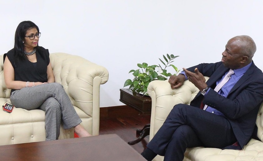 La Canciller Rodriguez y el hoy presidente de la FIDA