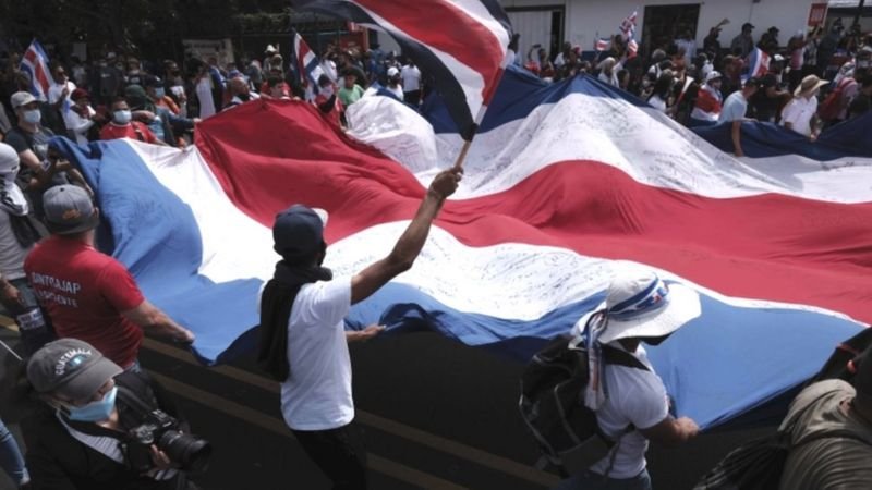 Costa Rica protesta contra el neoliberalismo Foto EPA