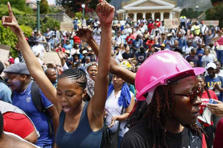 Crisis universitarias en Sudáfrica