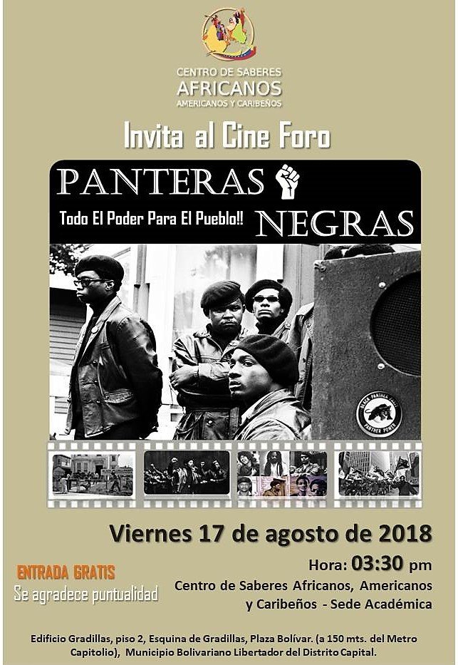 Flyer Panteras Negras. Todo el Poder para el Pueblo