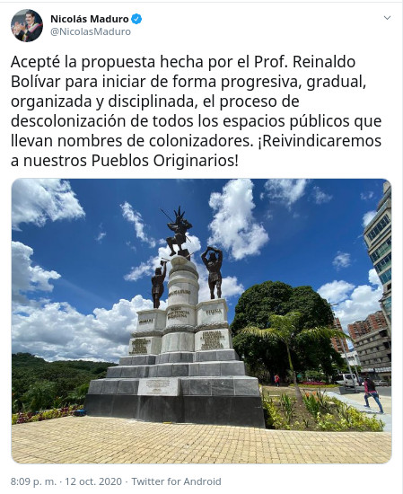 Presidente Maduro aceptando la propuesta