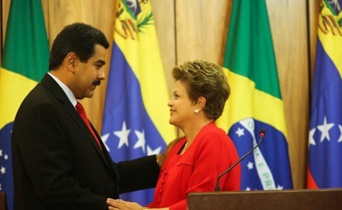 Presidentes Dilma Rousseff y Nicolás Maduro
