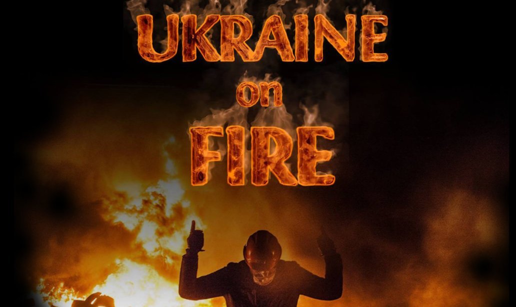 Detalle de portada. Ucrania en llamas. De Oliver Stone. © mpr21.info - 